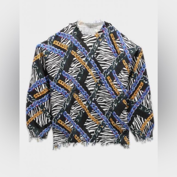 R13 Chained Zebra Sweater. Size small - Picture 10 of 11